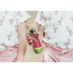 Bouteille sensorielle spy flamant rose