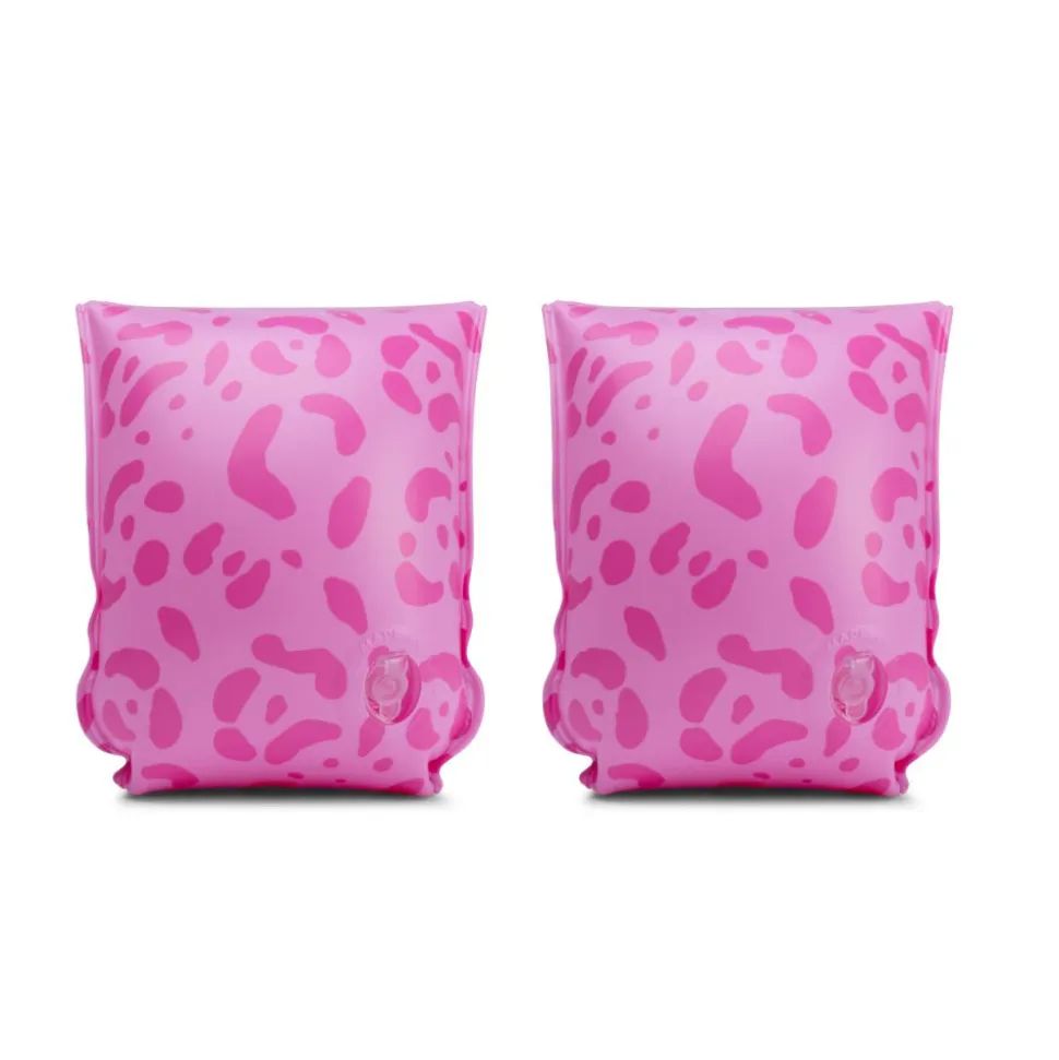 Brassards gonflable enfant 2-6 ans léopard rose