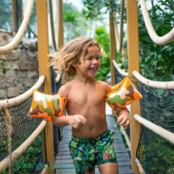 Brassards piscine enfant 2-6 ans - orange camouflage