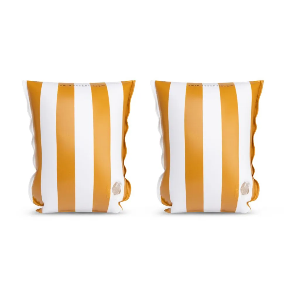 Brassards piscine enfant 2-6 ans - rayures jaunes