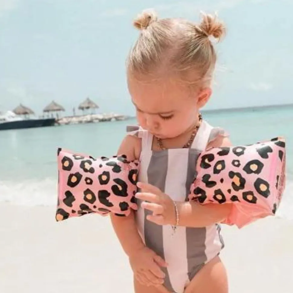 Brassards piscine enfant 0-2 ans - léopard rose gold