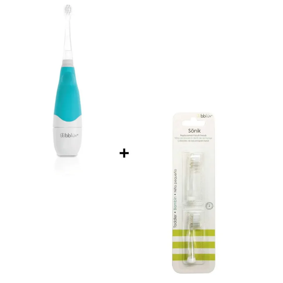 Brosse à dents électrique bébé et 2 têtes de remplacement - sonïk