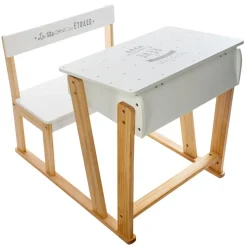 Bureau blanc étoile grises