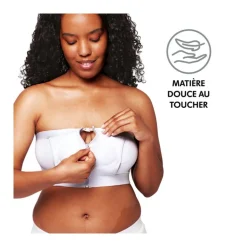 Bustier d'allaitement mains libres m blanc