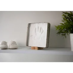 Cadre empreinte baby box carrée jolis coeurs