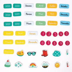 Calendrier semainier éducatif corail