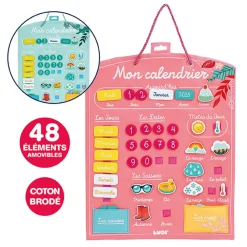 Calendrier semainier éducatif corail