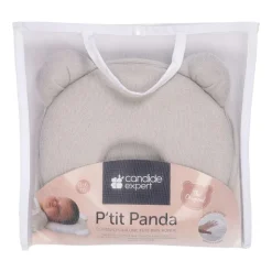 Cale tête bébé p'tit panda gris