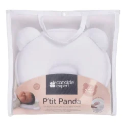 Cale tête bebe p'tit panda blanc
