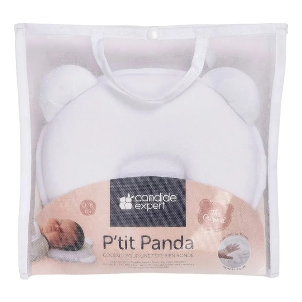 Cale tête bebe p'tit panda blanc