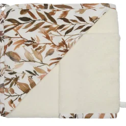 Cape de bain bébé avec gant de toilette ivoire - caramel forest