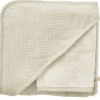 Cape de bain bébé avec gant de toilette mousse de lait