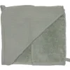 Cape de bain bébé avec gant de toilette vert de gris