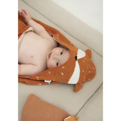 Cape de bain bébé mr. fox - 75 x 75 cm
