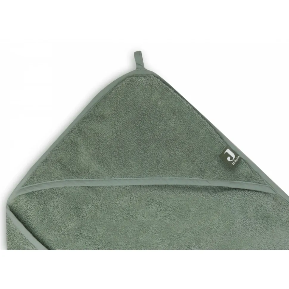 Cape de bain bébé éponge 75x75 cm ash green