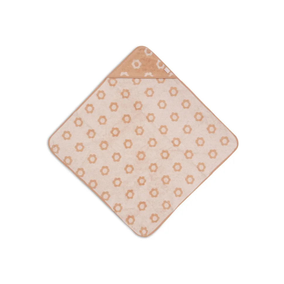 Cape de bain bébé éponge 75x75 cm jacquard flower