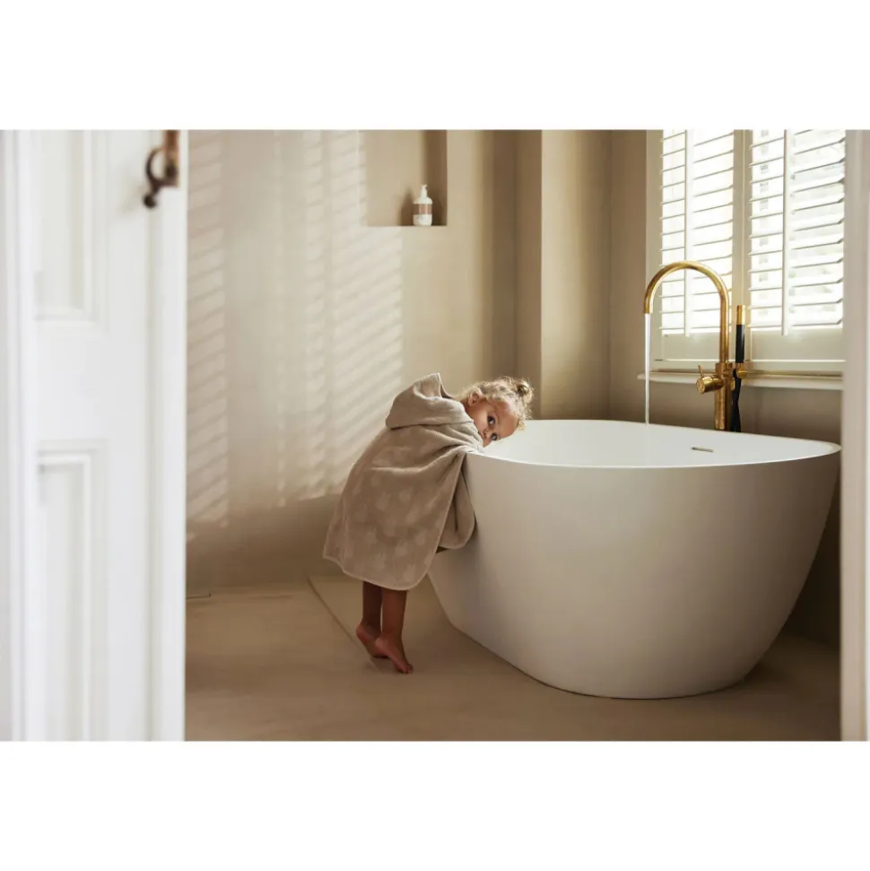 Cape de bain bébé éponge 75x75 cm miffy nougat