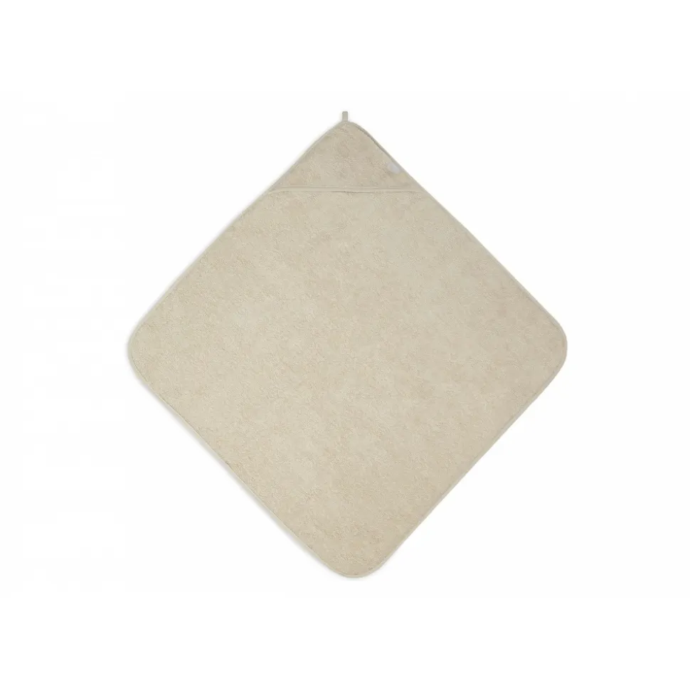 Cape de bain bébé éponge 75x75 cm nougat