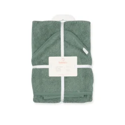 Cape de bain bébé 75x75 cm terry vert