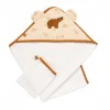 Cape de bain et gant de toilette orsino