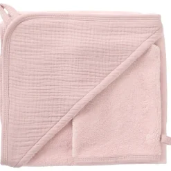 Cape de bain + gant - bambou & gaze pétale - mix & match