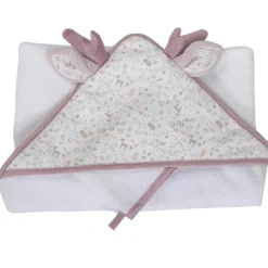 Cape de bain 75x75 cm avec gant lilas