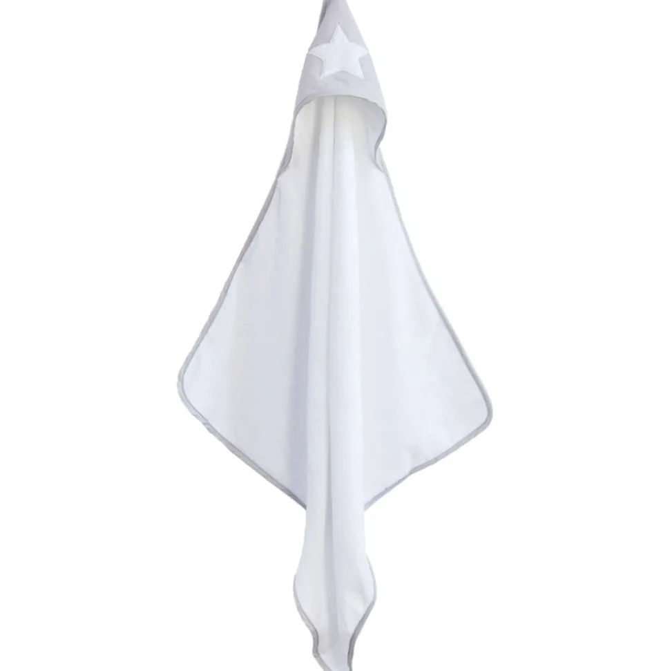 Cape de bain 75x75 cm avec gant perle étoile