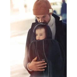Cape pour porte bébé noir