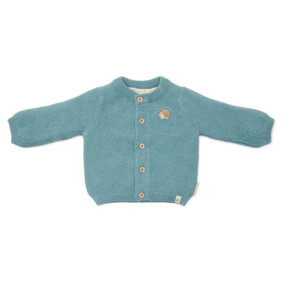 Cardigan tricoté - baby blue - 4/6 mois