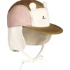 Casquette anti-uv ourson - rose et brun 0/2 ans