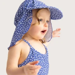 Casquette uv 0-1 an léopard bleu