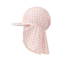 Casquette uv 1-2 ans carreaux orange