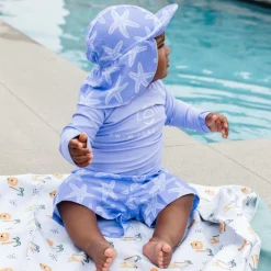 Casquette uv 1-2 ans etoile de mer lila