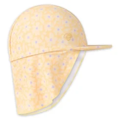 Casquette uv fleurs jaunes 1-2 ans