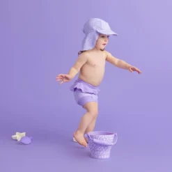 Casquette uv léopard lila 2-4 ans