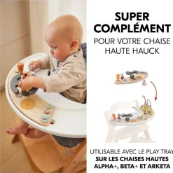 Chaise arketa n play beech avec plateau de jeu+ réducteur de chaise + jeu play reading + play cockpit