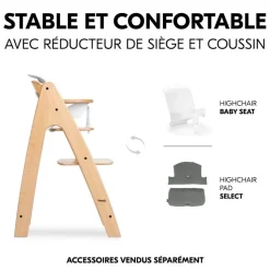 Chaise arketa n play beech avec plateau de jeu+ réducteur de chaise + jeu play reading + play cockpit