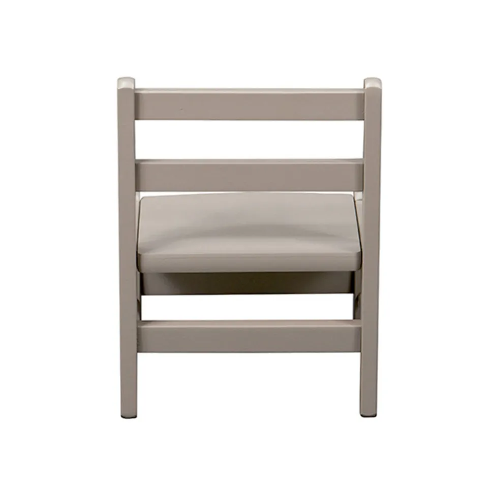Chaise basse laque gris clair