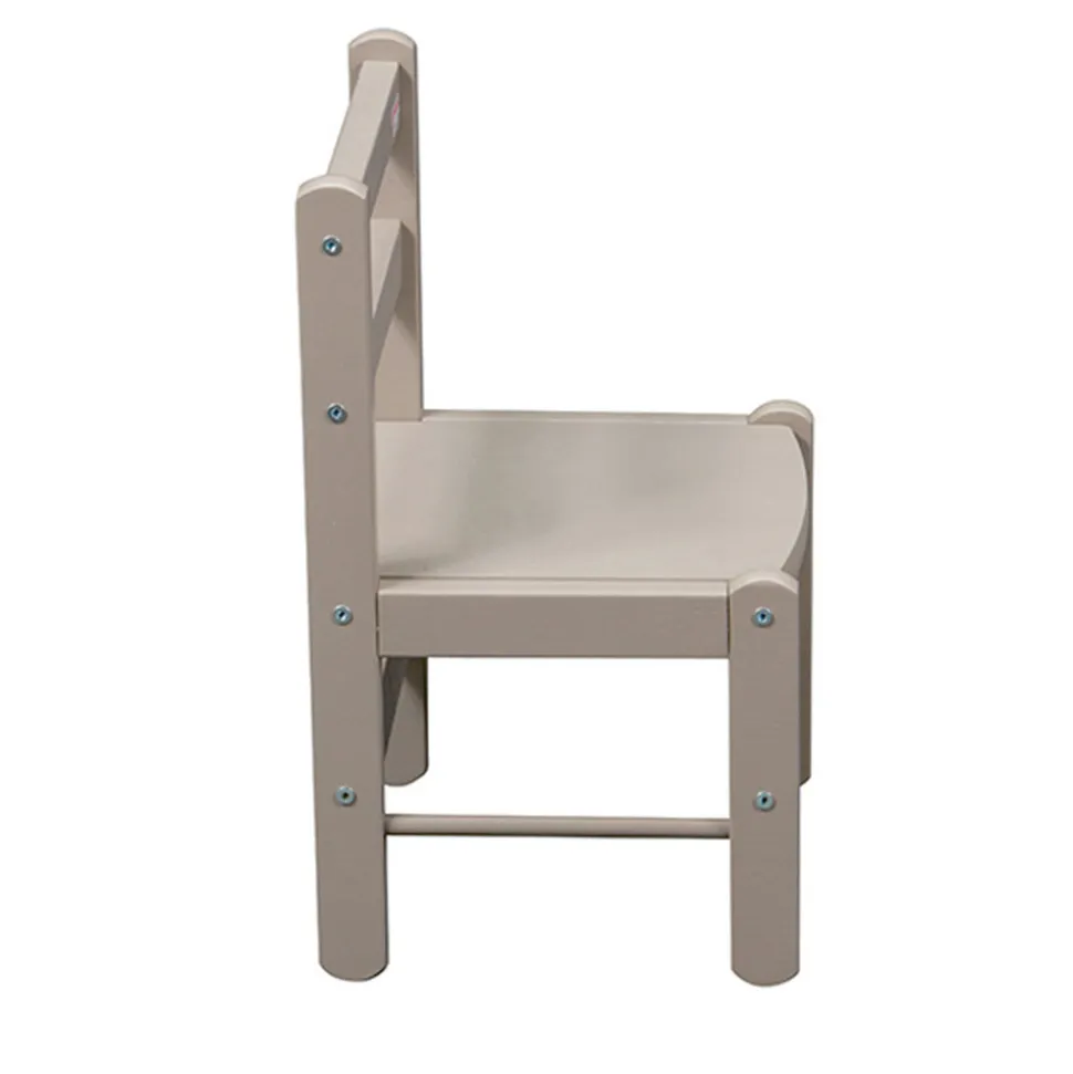 Chaise basse laque gris clair