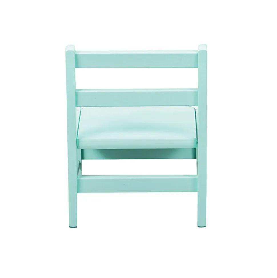Chaise basse laque vert mint