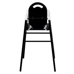 Chaise haute bébé lili fixe (avec tablette amovible ) laque noir