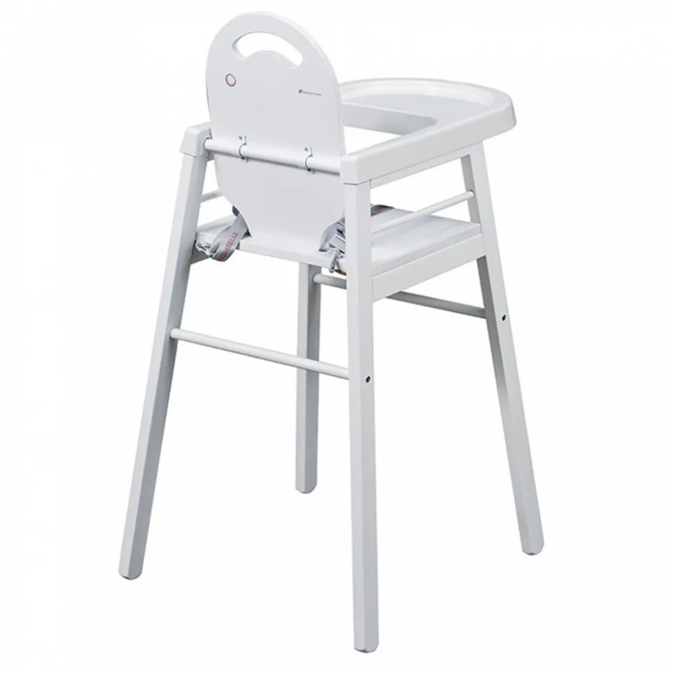 Chaise haute bébé lili fixe (avec tablette amovible ) laque blanc