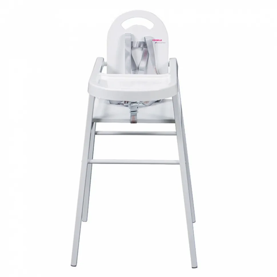 Chaise haute bébé lili fixe (avec tablette amovible ) laque blanc