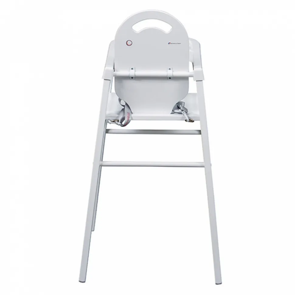 Chaise haute bébé lili fixe (avec tablette amovible ) laque blanc