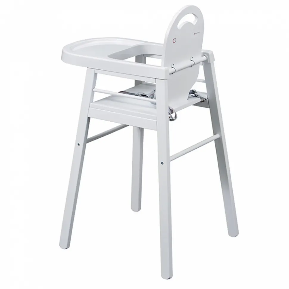 Chaise haute bébé lili fixe (avec tablette amovible ) laque blanc