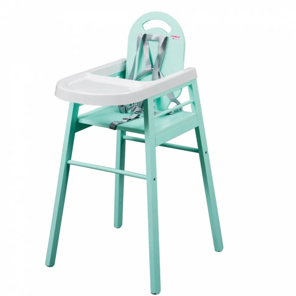 Chaise haute bébé lili vert mint