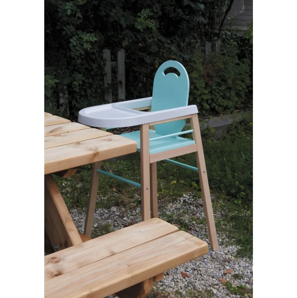 Chaise haute bébé lili vert mint