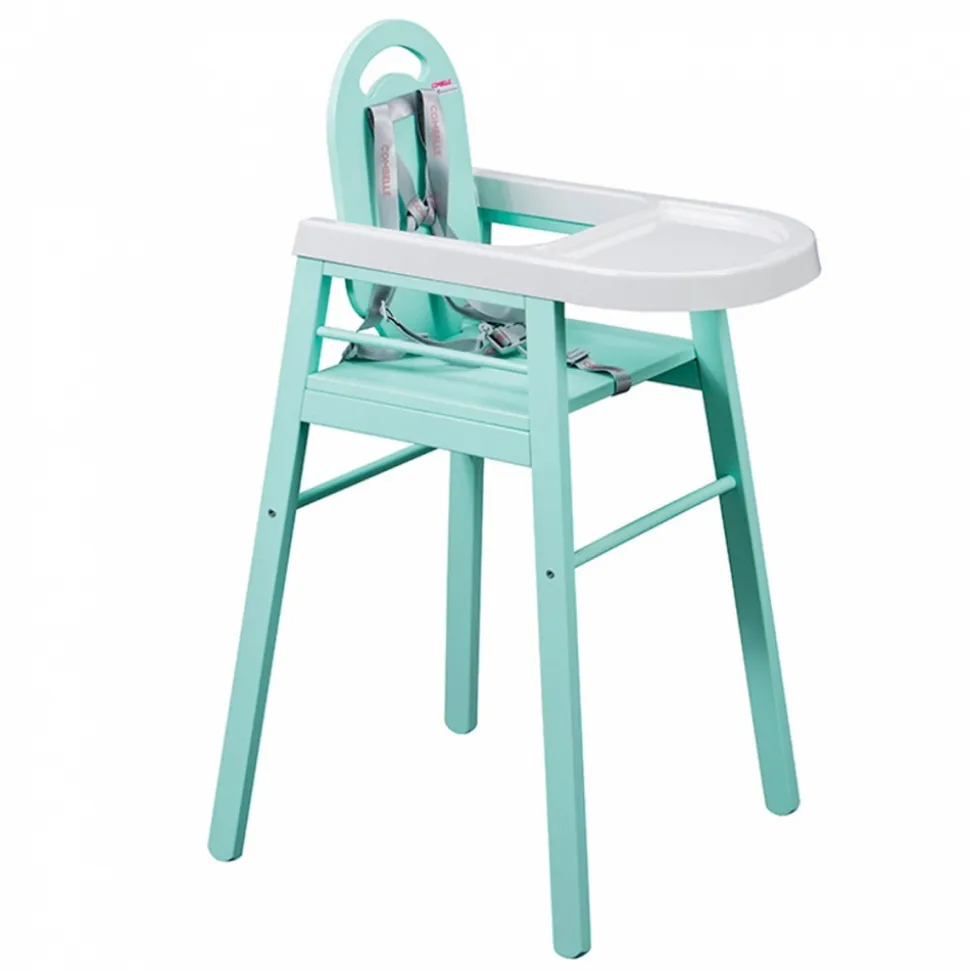 Chaise haute bébé lili vert mint
