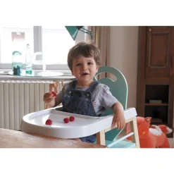Chaise haute bébé lili vert mint
