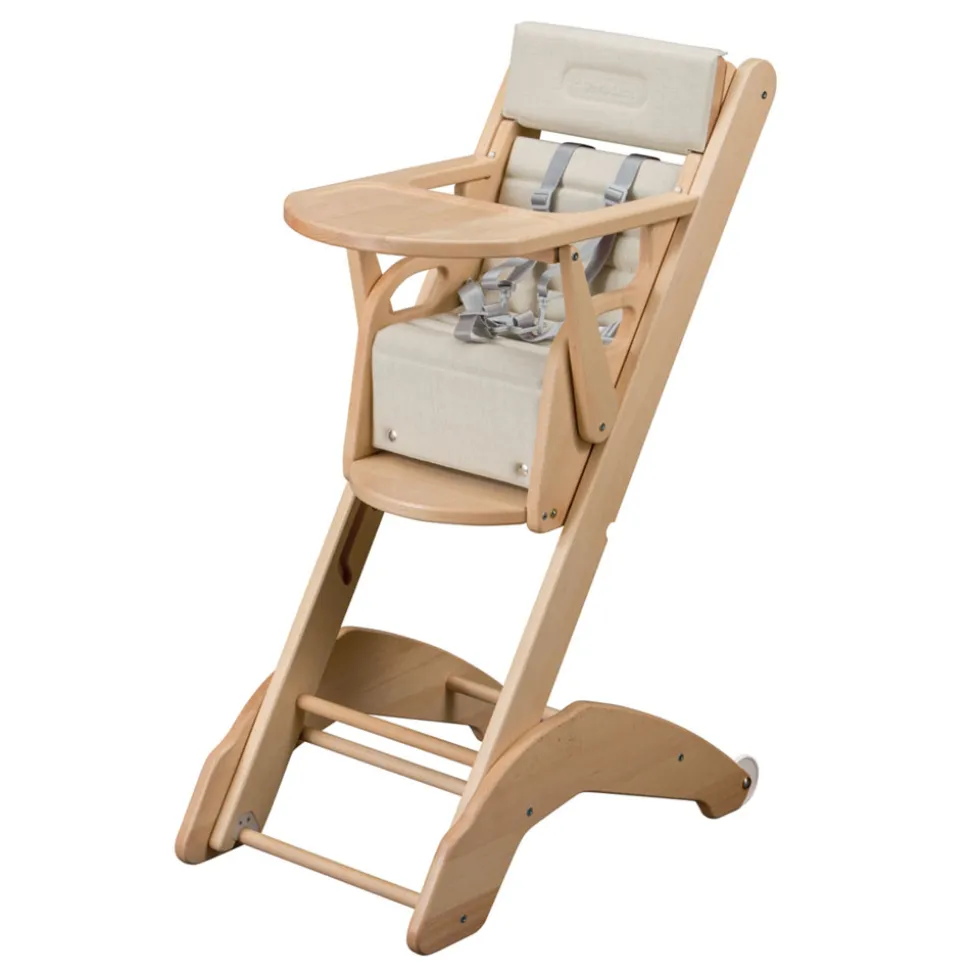 Chaise haute bébé manon vernis naturel